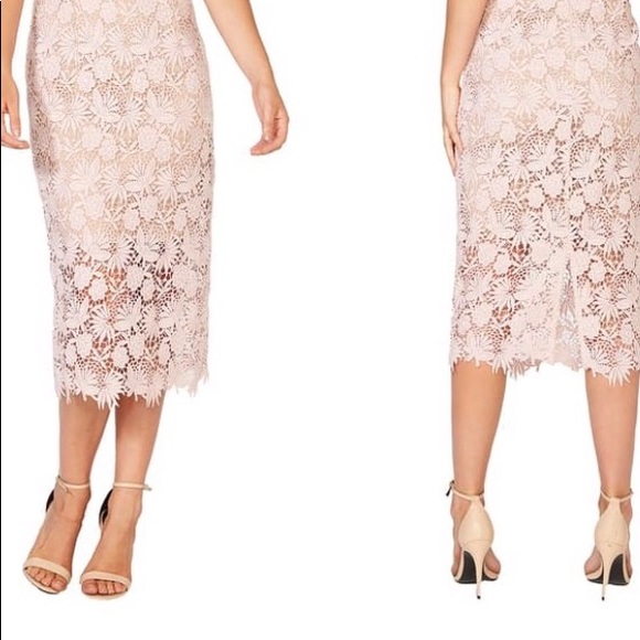 Light pink midi blooming dress - Picture 5 of 12